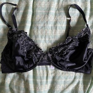 Black unlined bra